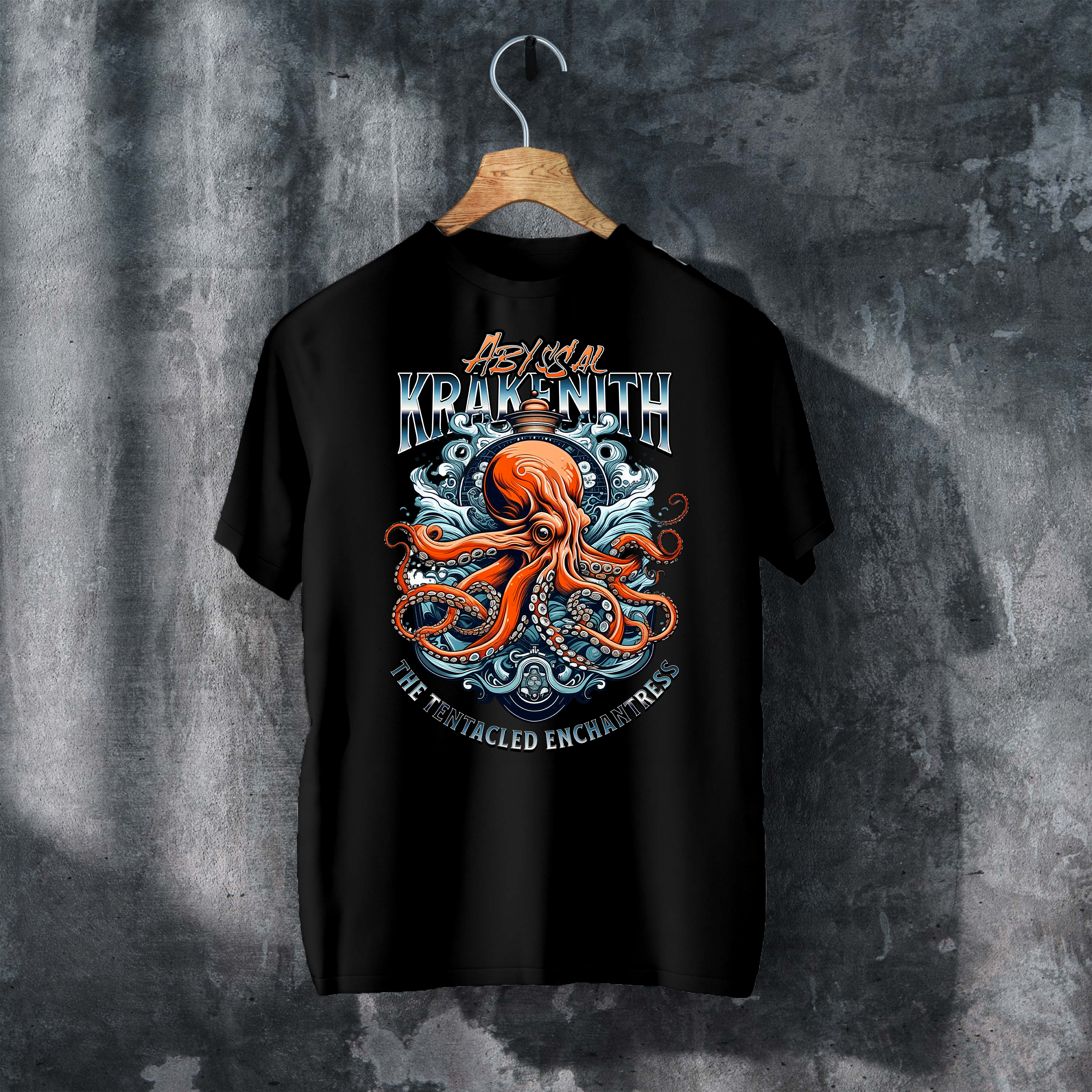 The Tentacled Enchantress - Eldritch Kraken Fantasy Art T-Shirt